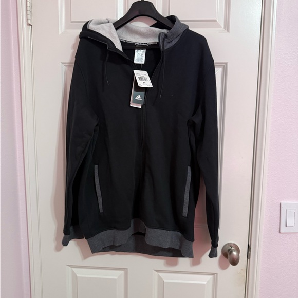 Adidas Everyday Attack Black and Gray Hoodie - Picture 1 of 3